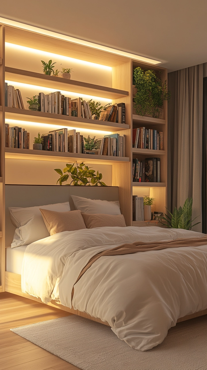 bookshelf ideas for bedroom 10