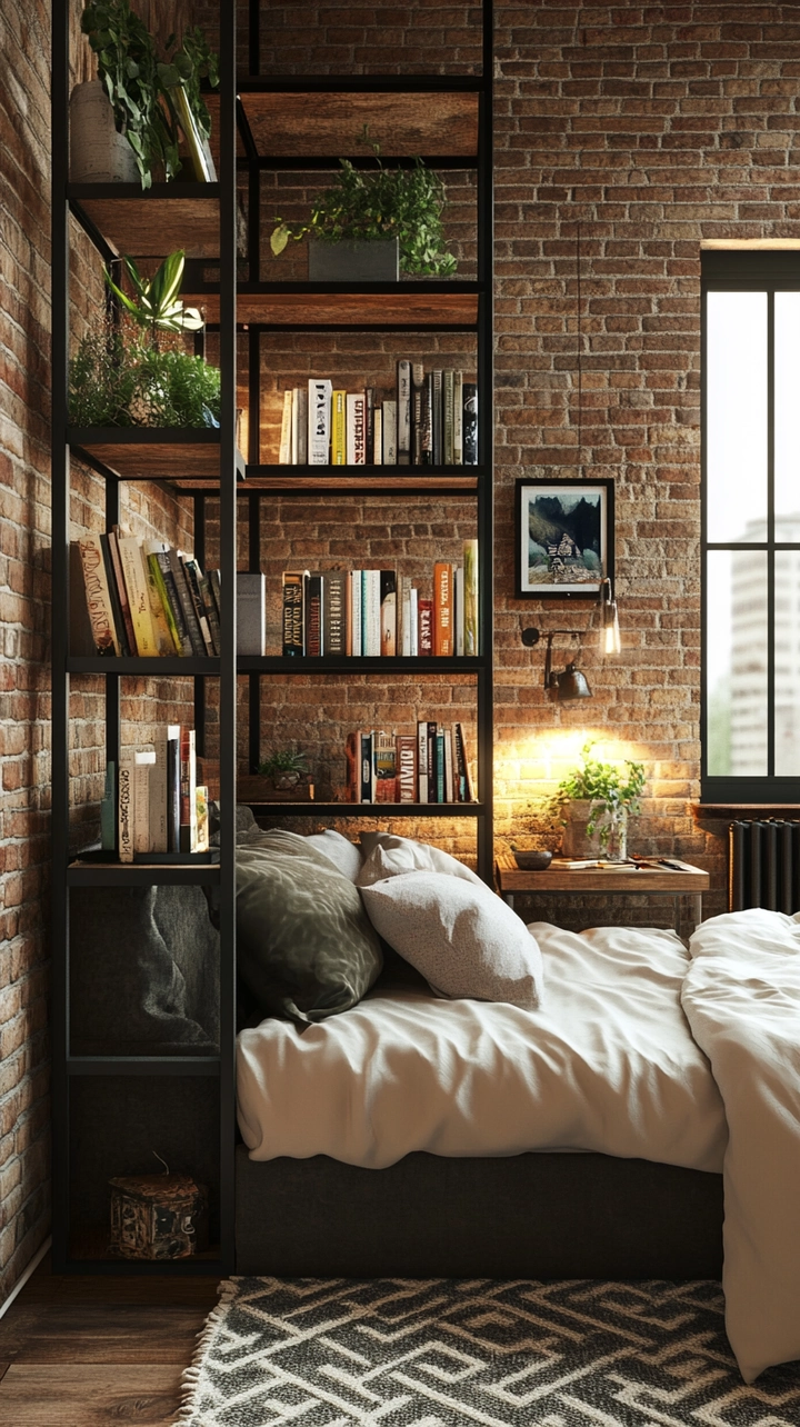 bookshelf ideas for bedroom 46