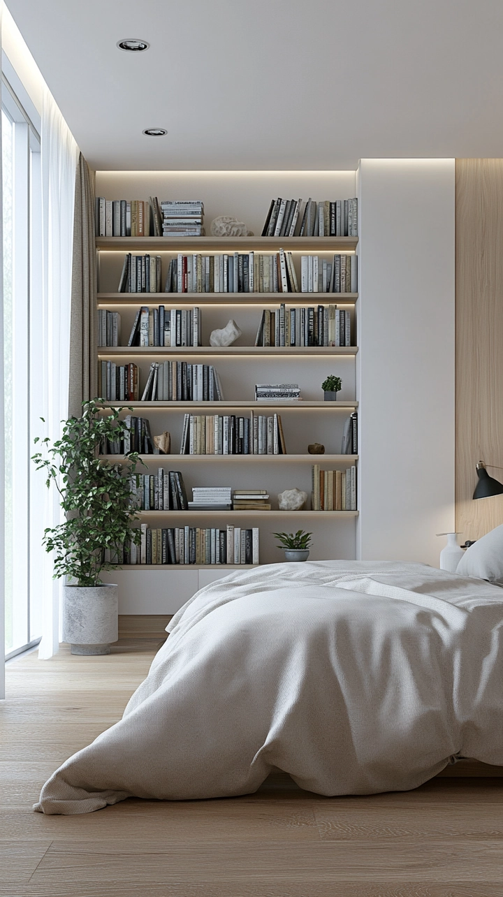 bookshelf ideas for bedroom 50