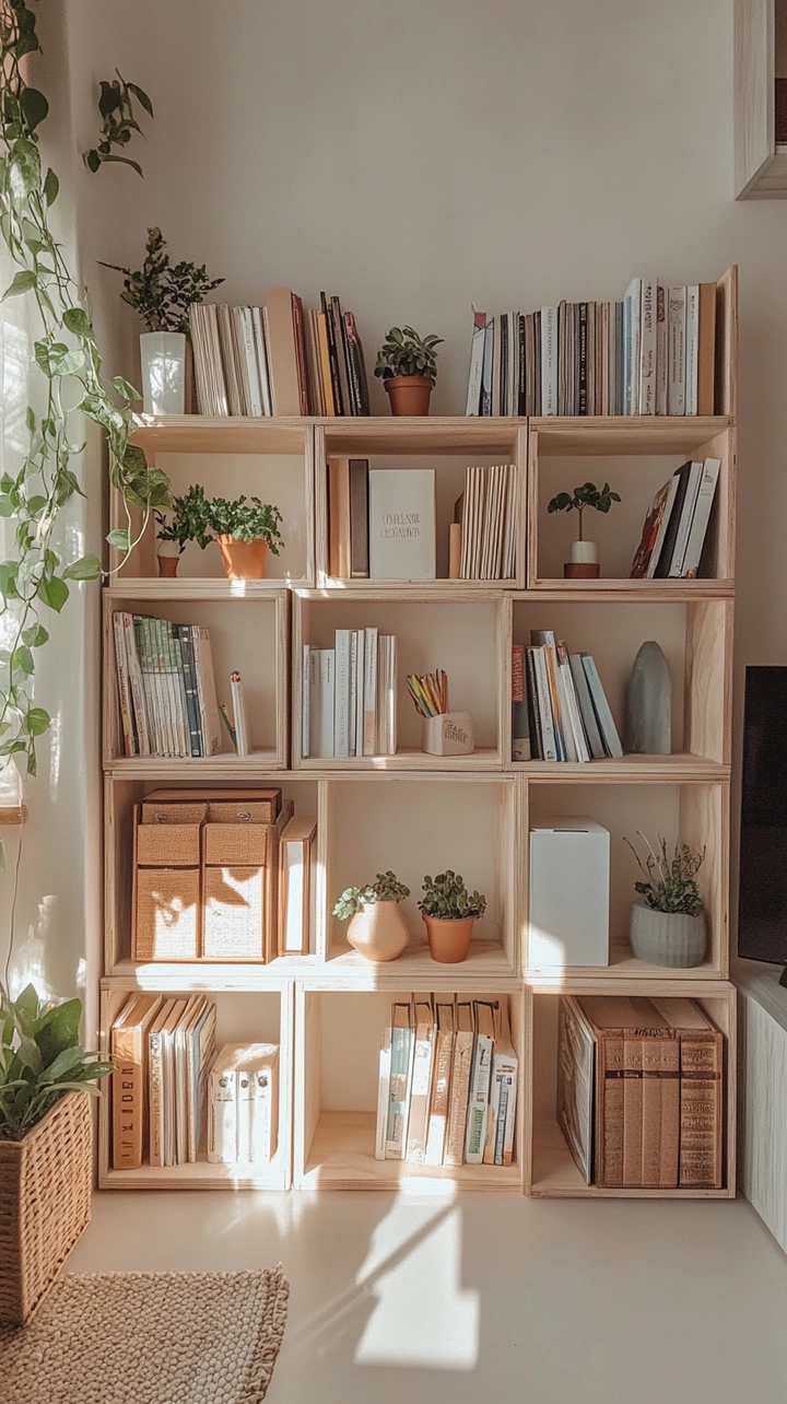 bookshelf ideas for small spaces 71