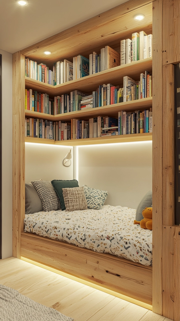 bookshelf ideas for small spaces 76