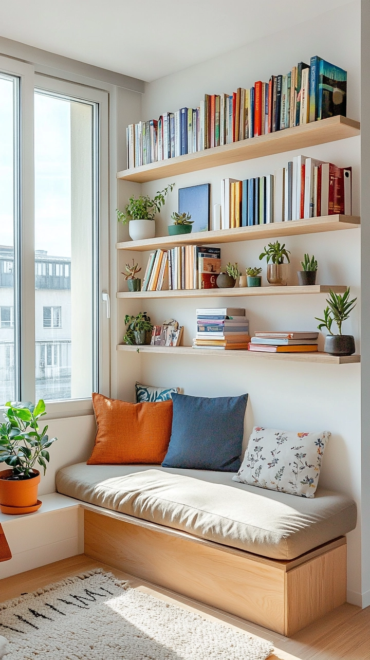 bookshelf ideas for small spaces 77