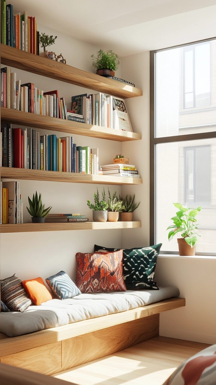 bookshelf ideas for small spaces 80