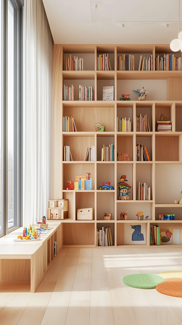 bookshelf ideas kids room 17