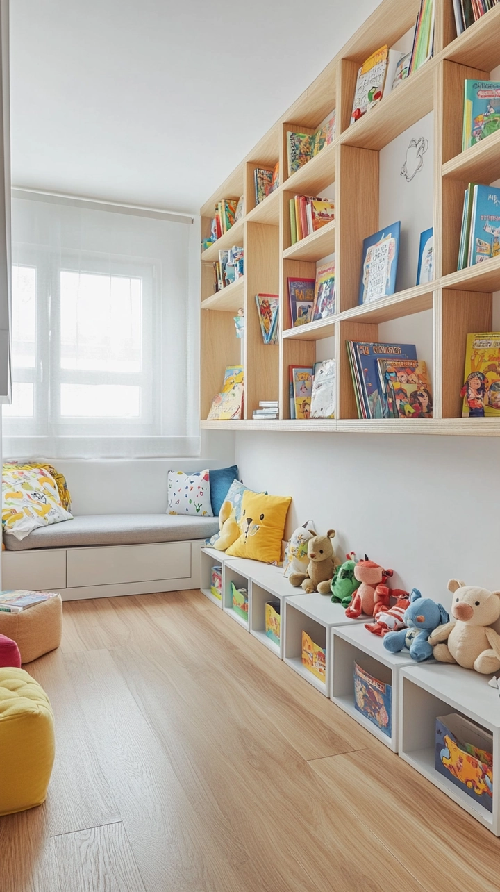 bookshelf ideas kids room 74