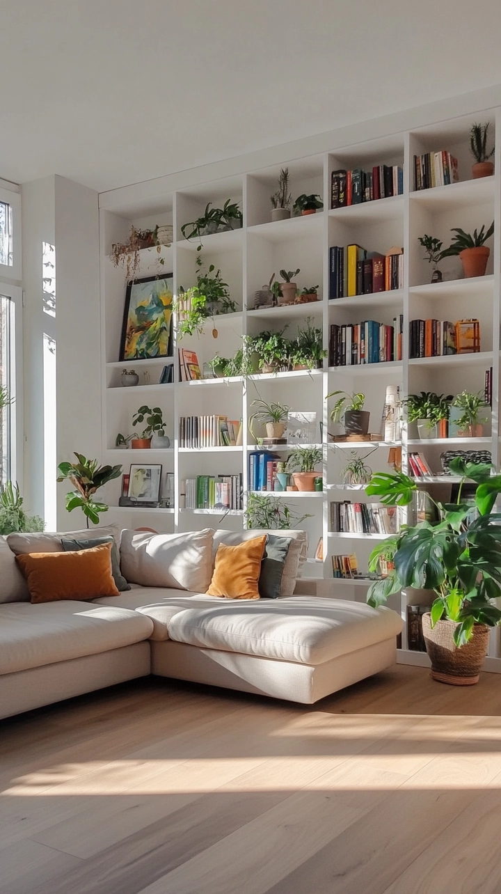 bookshelf ideas living room 12