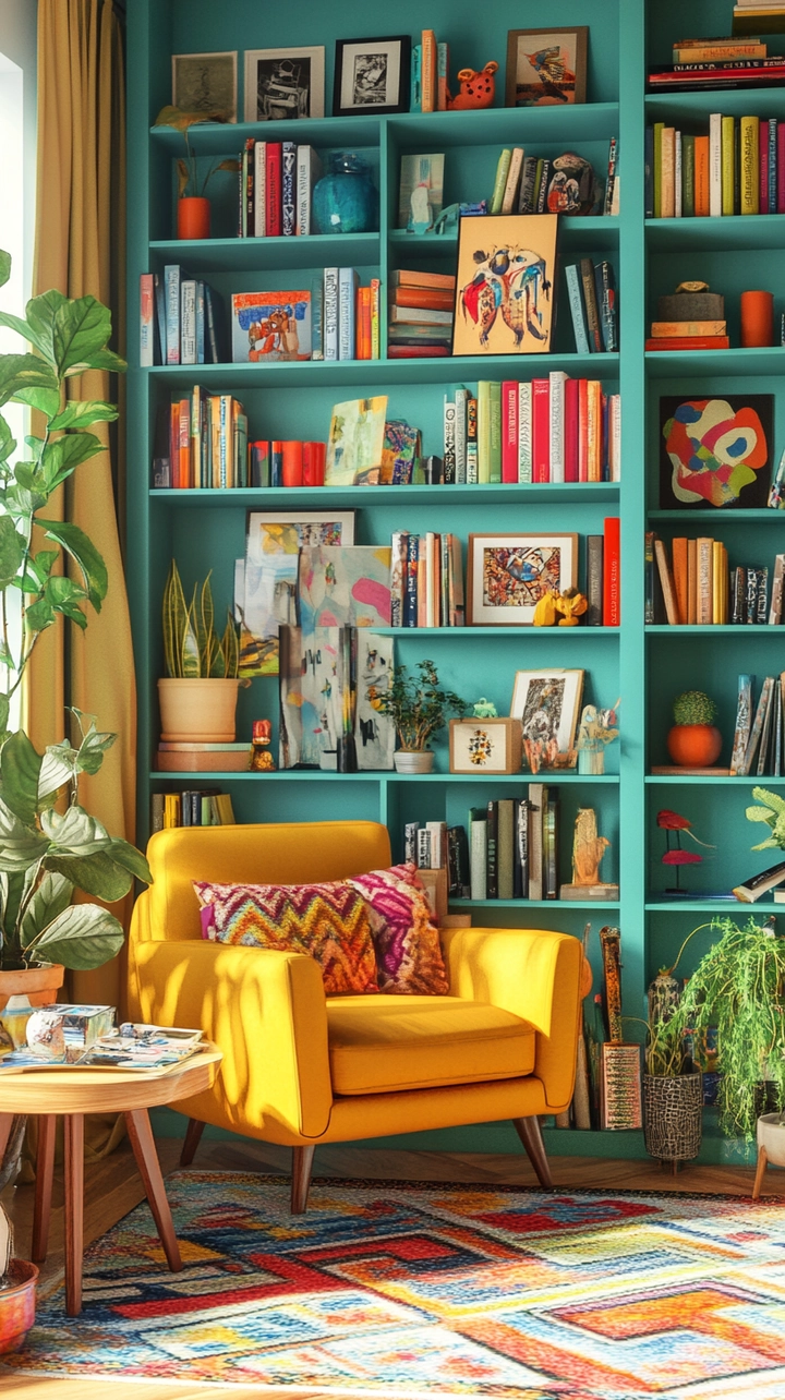 bookshelf ideas living room 68