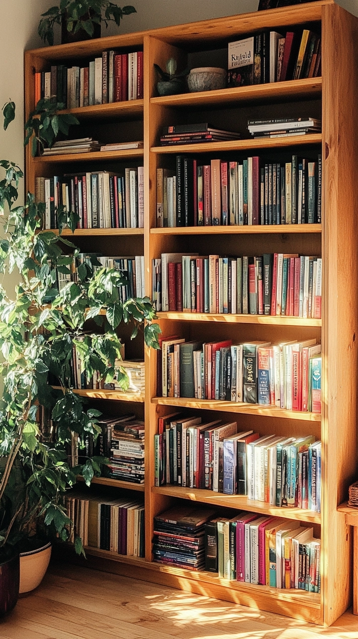 bookshelf organization ideas 54