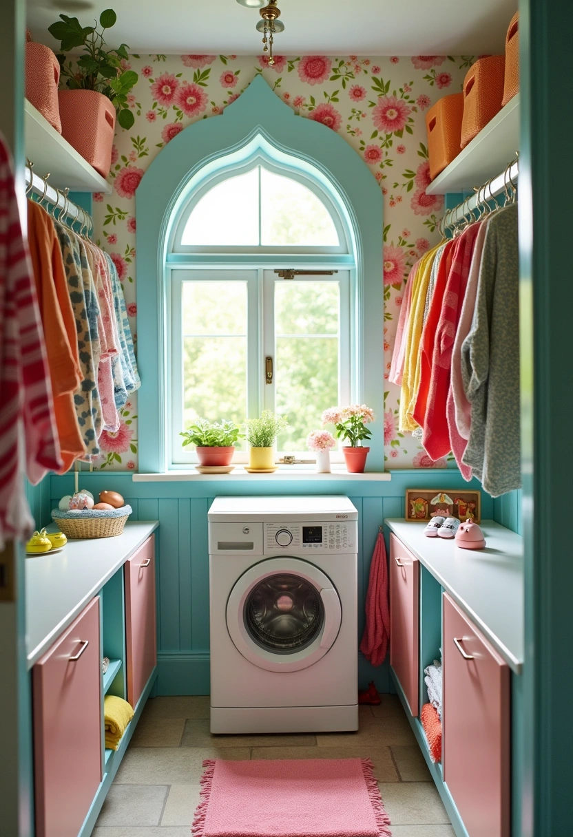 bright laundry room ideas 11