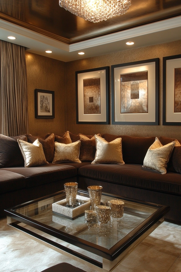 brown couch living room ideas 40