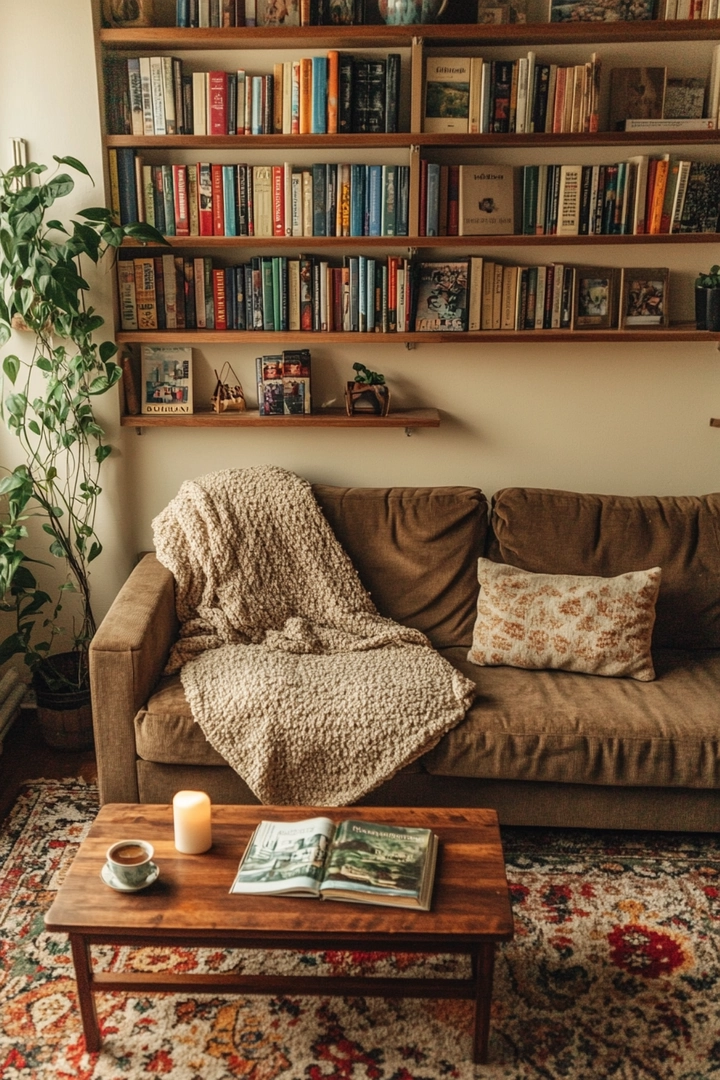 brown couch living room ideas 56