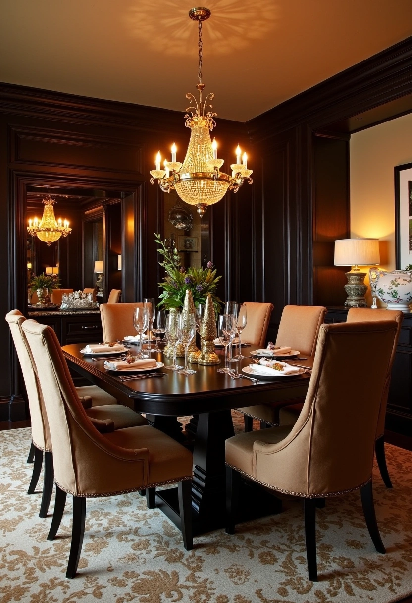 brown dining room ideas 11