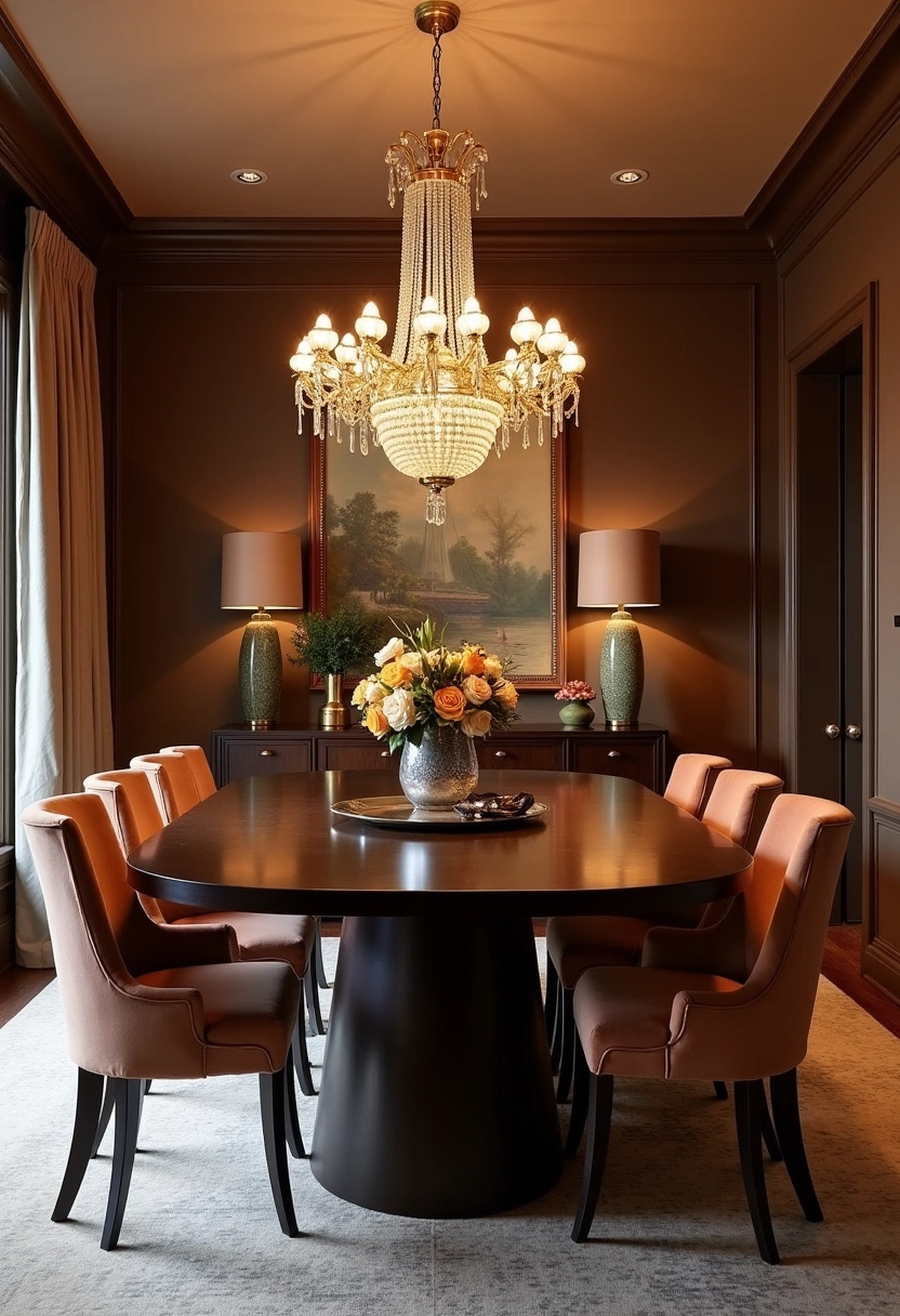 brown dining room ideas 20