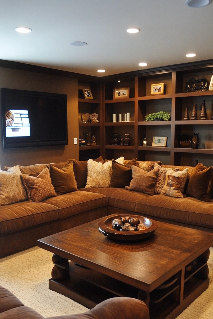 brown living room ideas 28