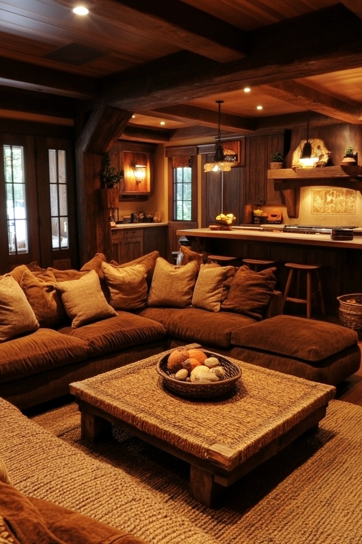 brown living room ideas 48