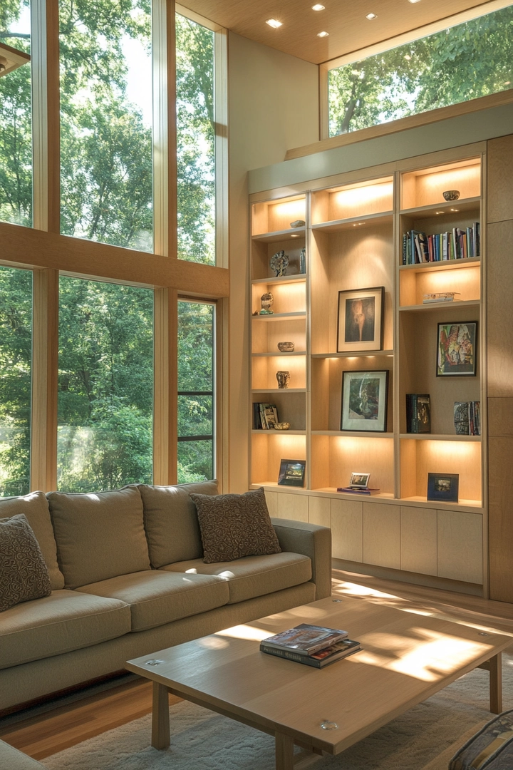 built in shelving living room ideas 10