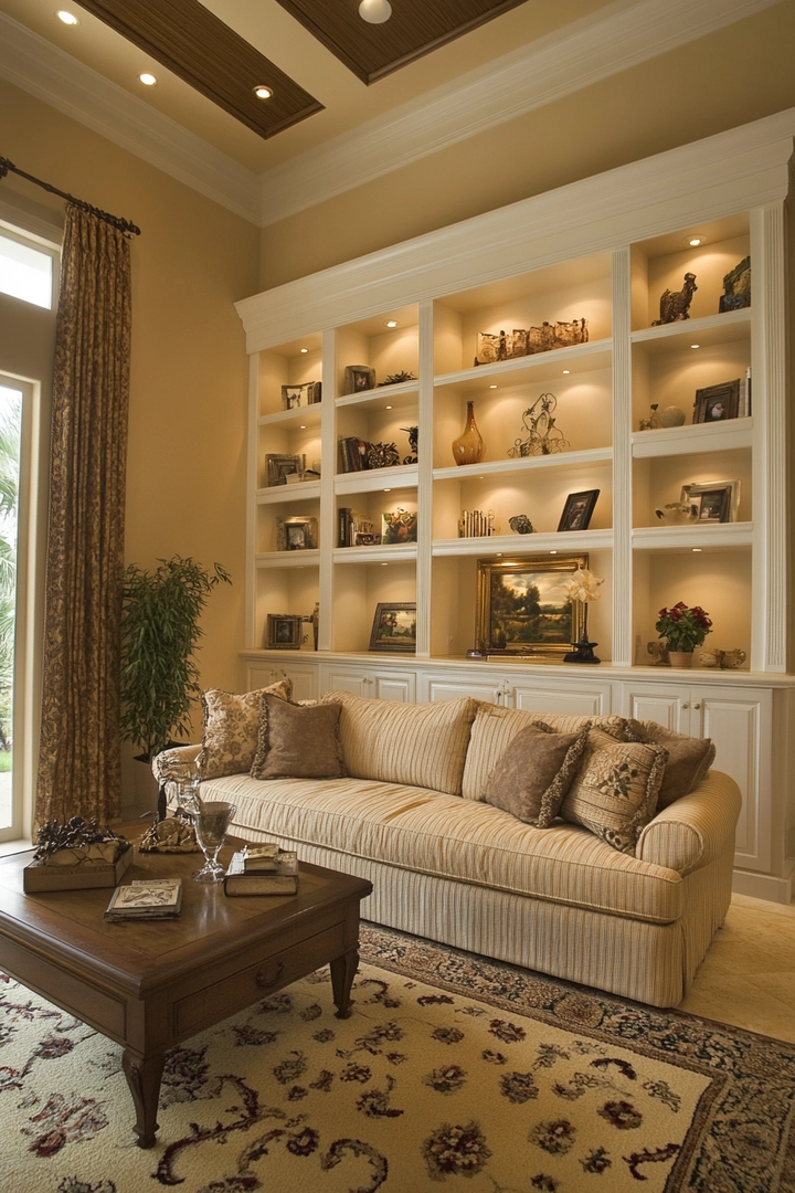 built in shelving living room ideas 14