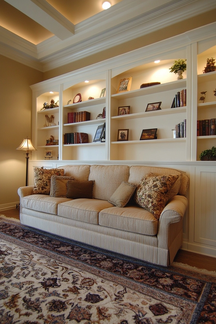 built in shelving living room ideas 16