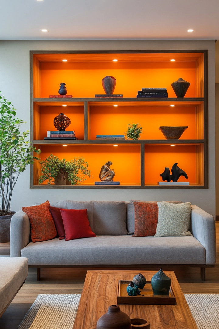 built in shelving living room ideas 23