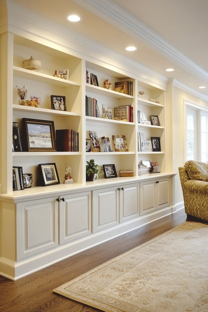 built in shelving living room ideas 40