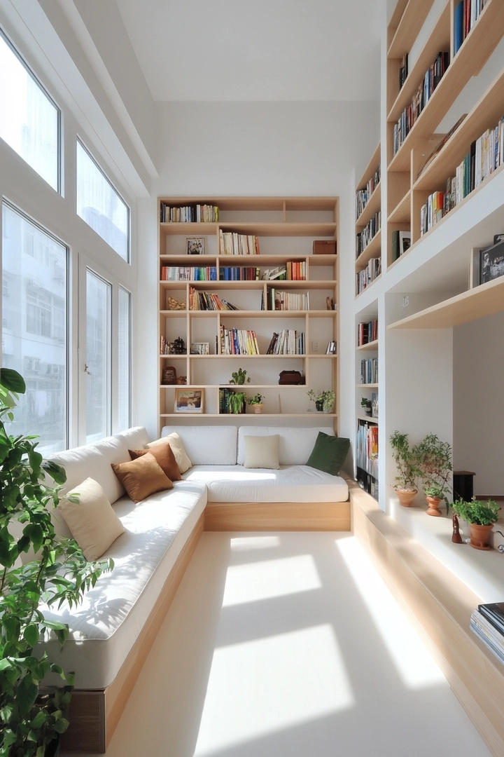 built in shelving living room ideas 44