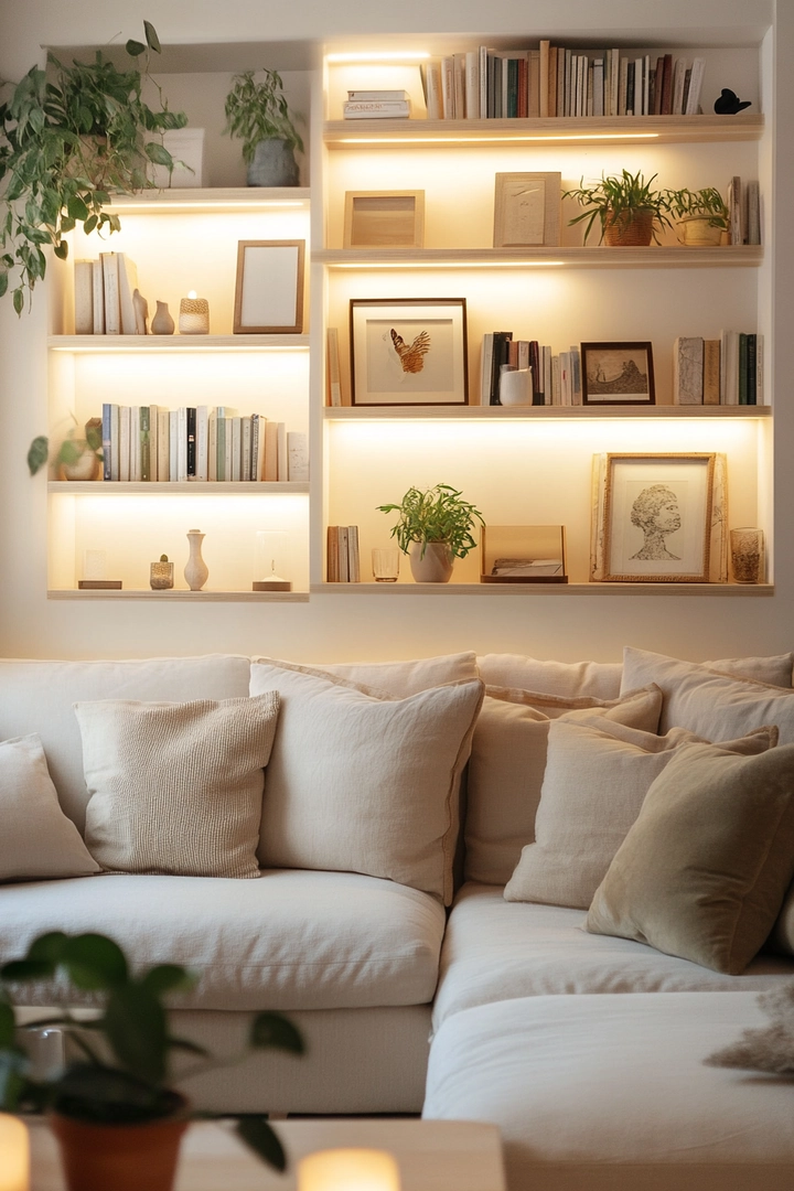 built in shelving living room ideas 70