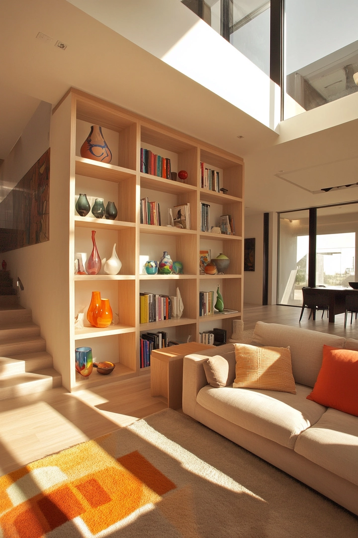 built in shelving living room ideas 76