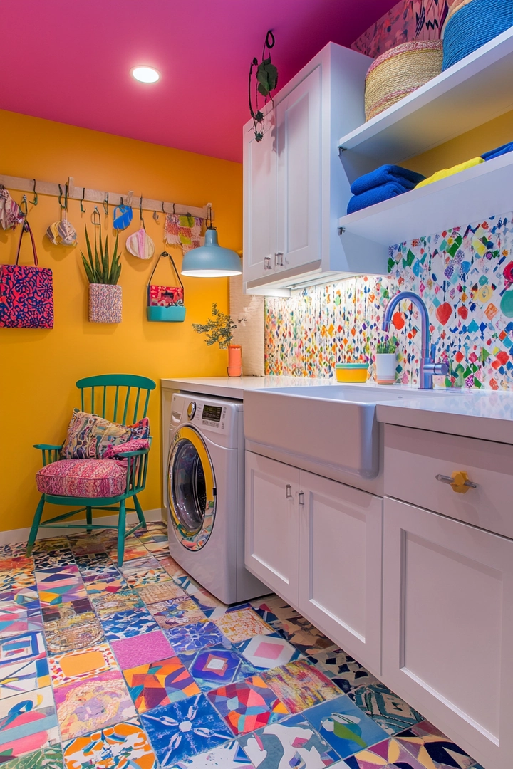 colorful laundry room ideas 10