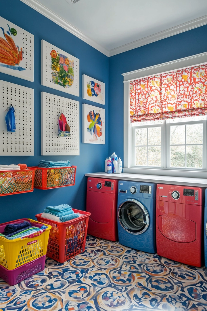 colorful laundry room ideas 15