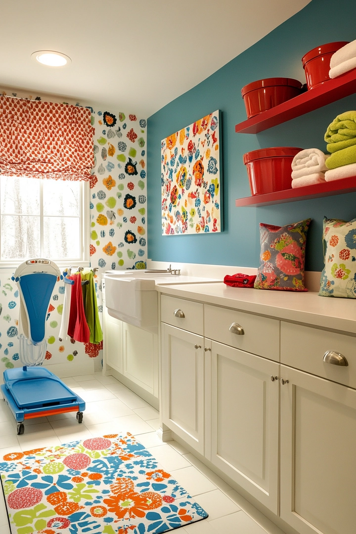 colorful laundry room ideas 21