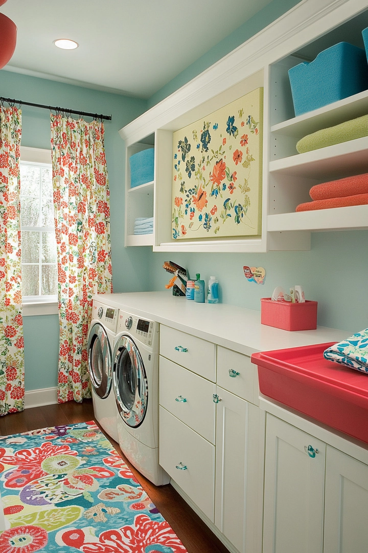 colorful laundry room ideas 24