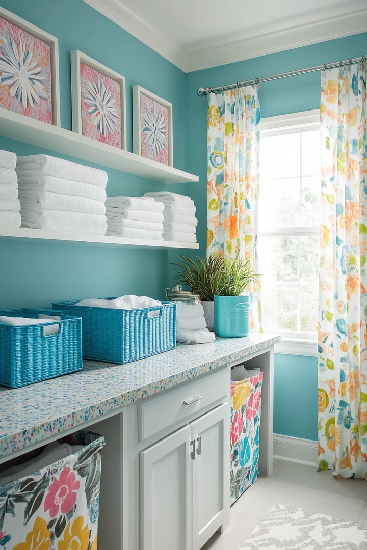 colorful laundry room ideas 27