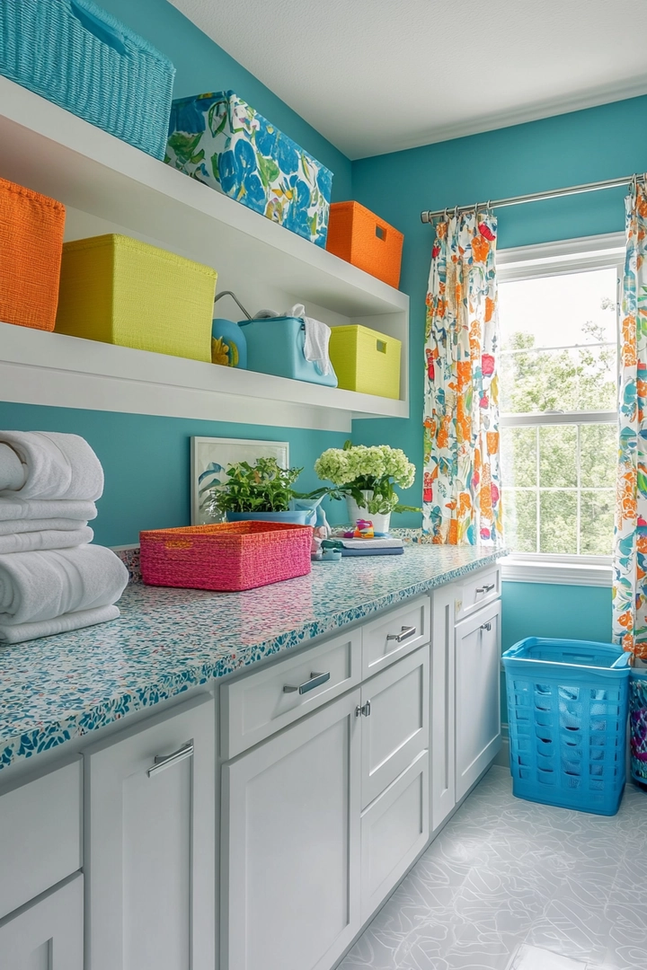 colorful laundry room ideas 28