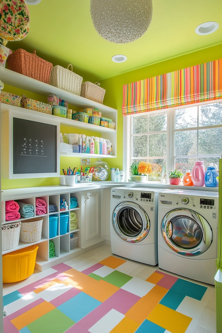 colorful laundry room ideas 30