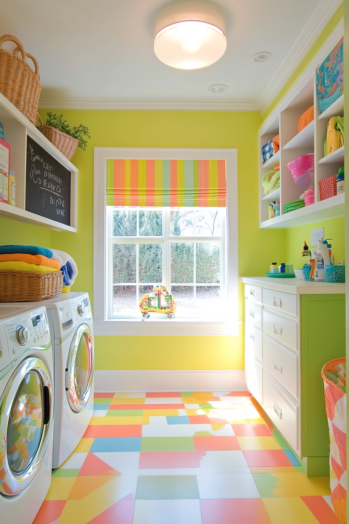 colorful laundry room ideas 31