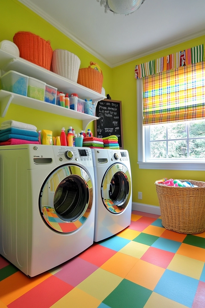 colorful laundry room ideas 32