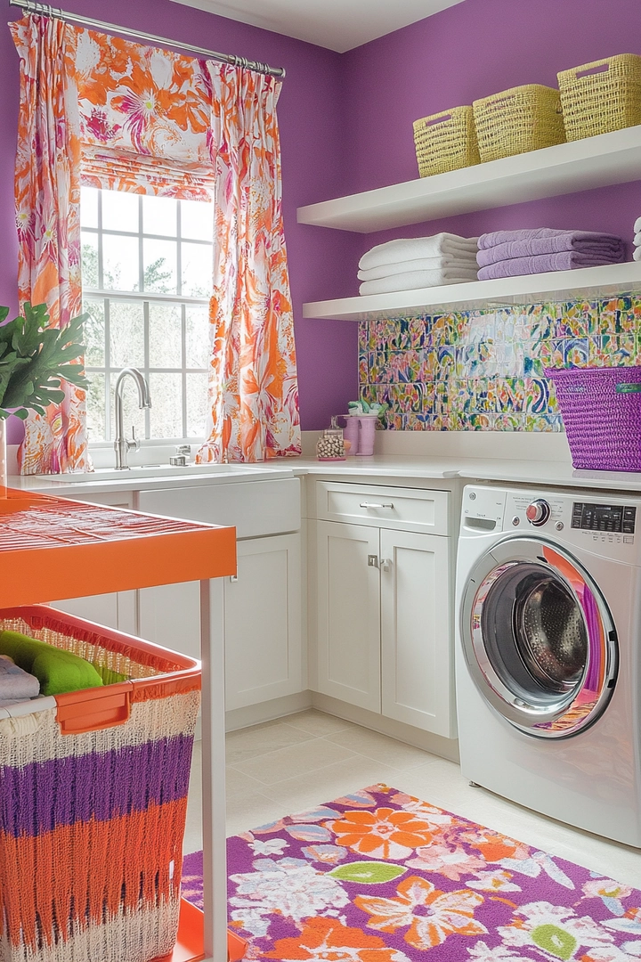 colorful laundry room ideas 33