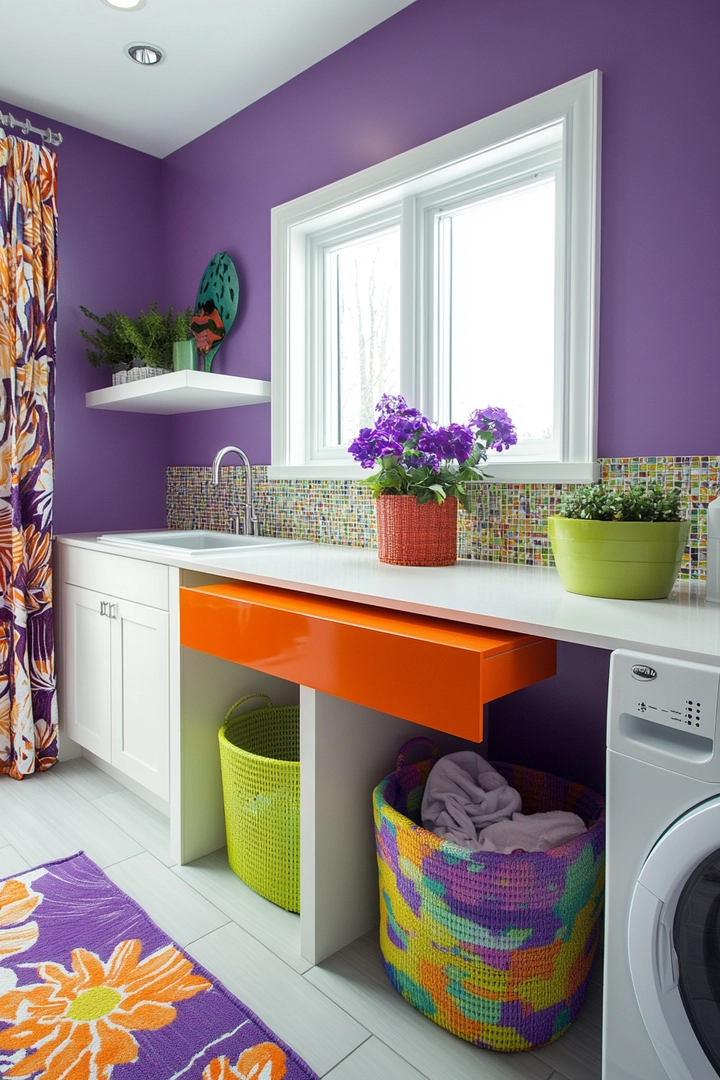 colorful laundry room ideas 35