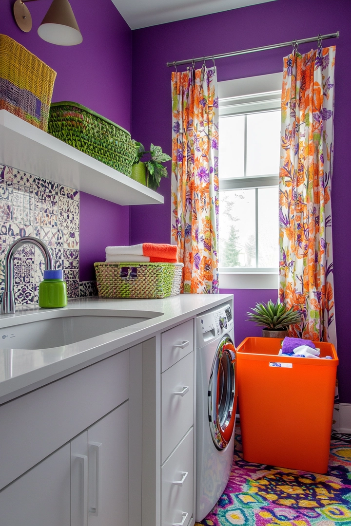 colorful laundry room ideas 36