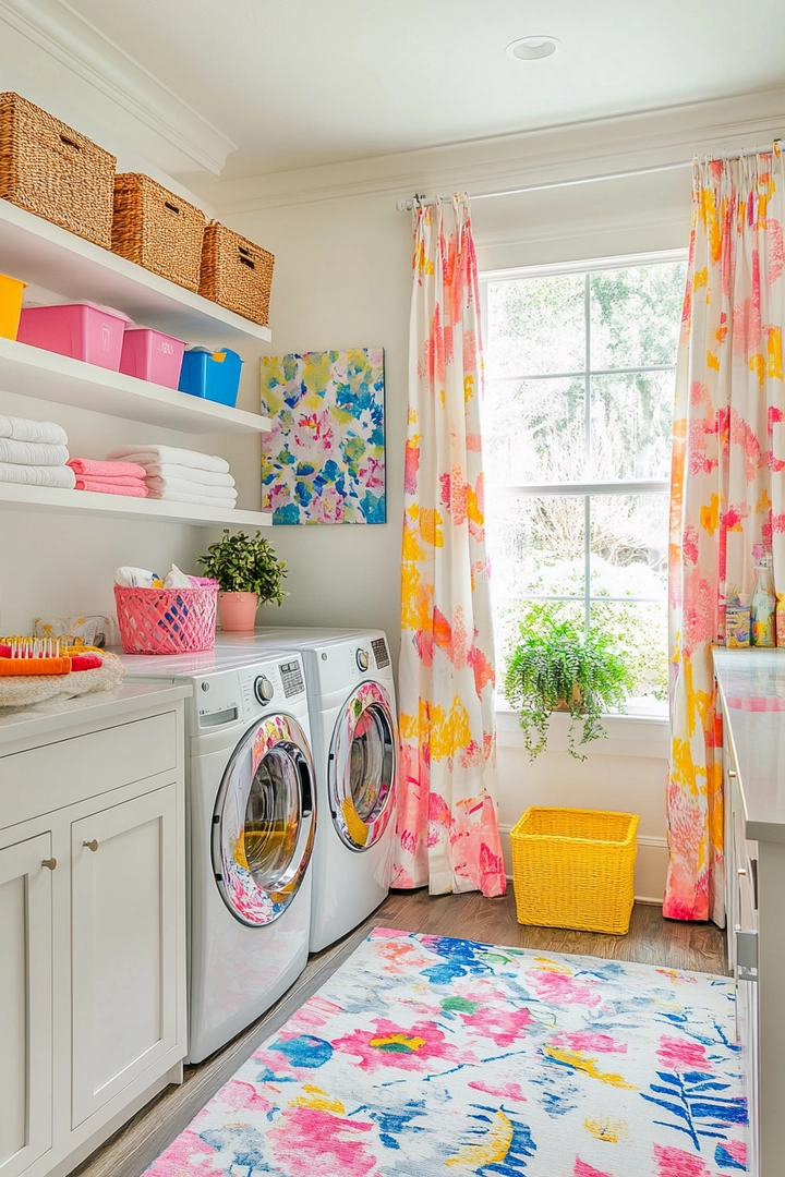 colorful laundry room ideas 38