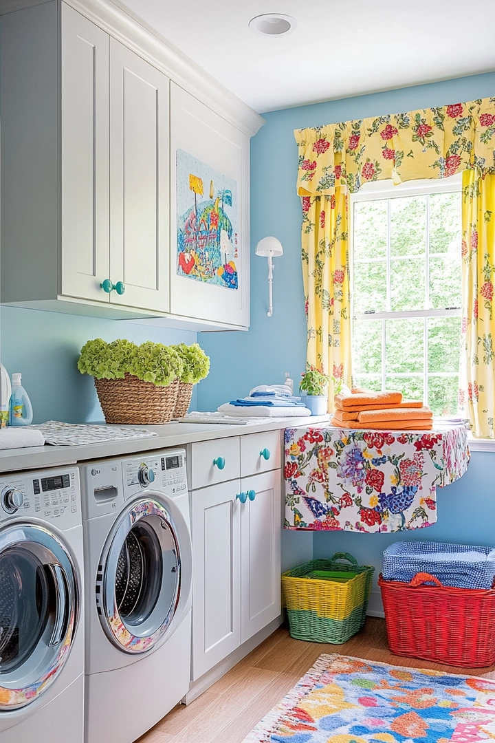 colorful laundry room ideas 42