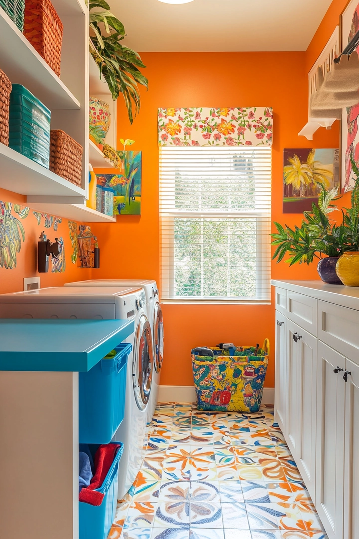 colorful laundry room ideas 47