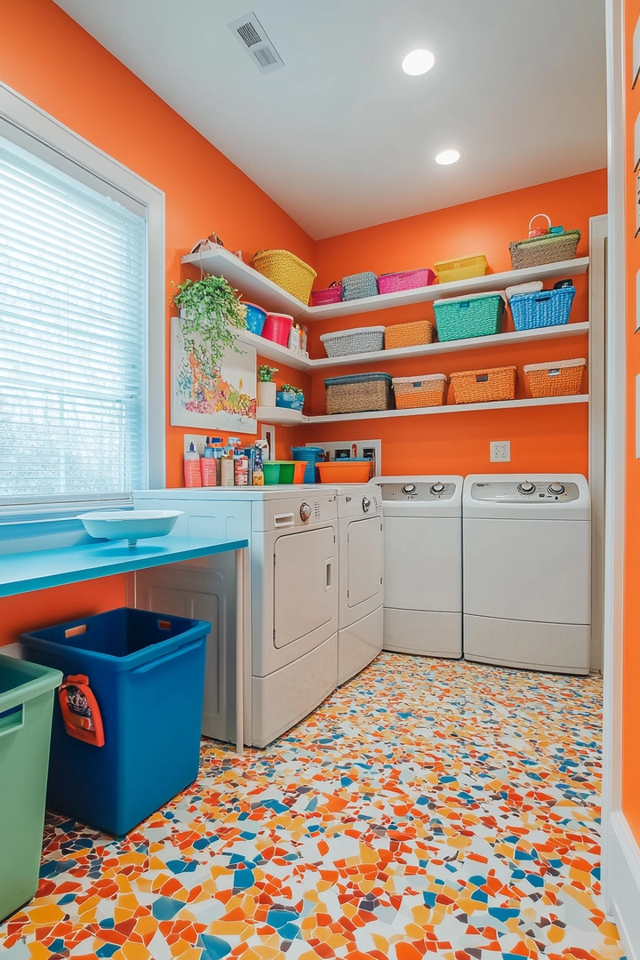 colorful laundry room ideas 48