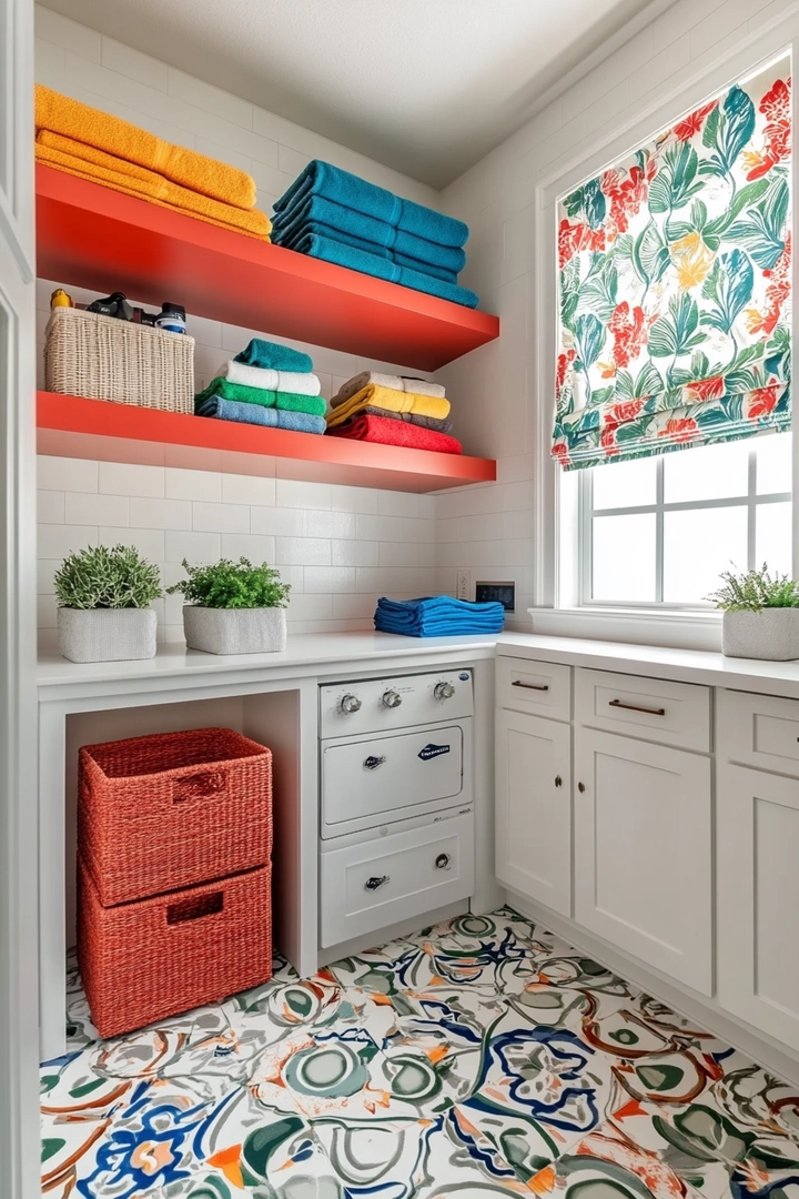 colorful laundry room ideas 53