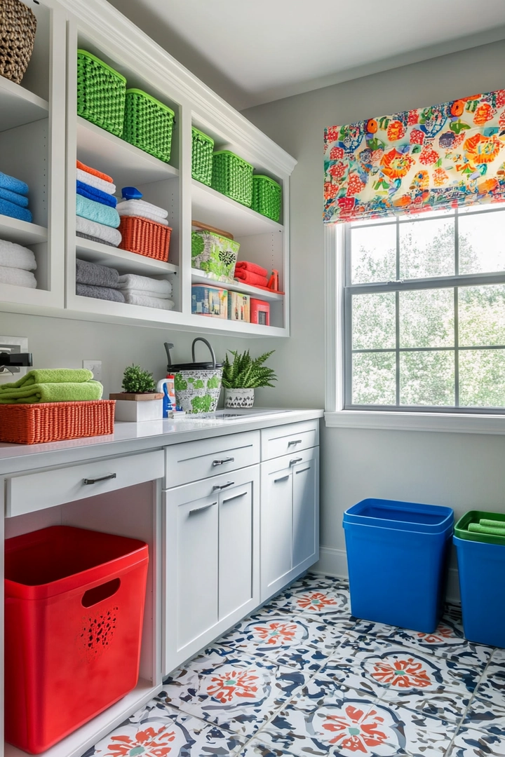 colorful laundry room ideas 54