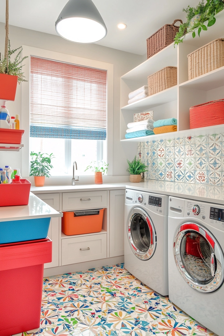 colorful laundry room ideas 56