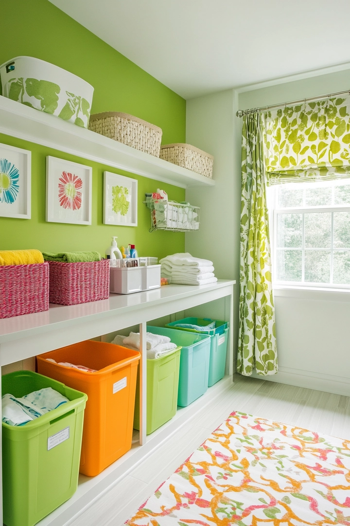 colorful laundry room ideas 63