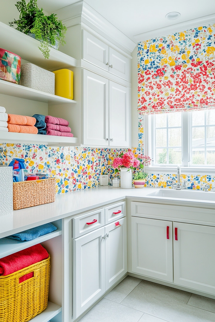 colorful laundry room ideas 68