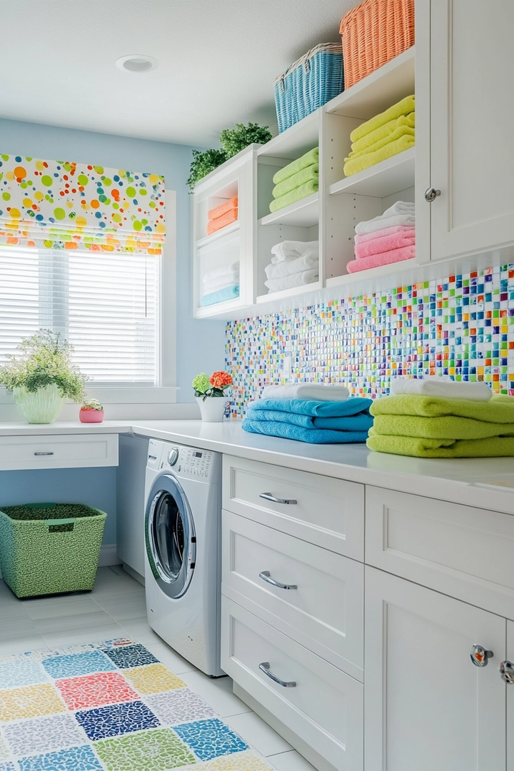 colorful laundry room ideas 73