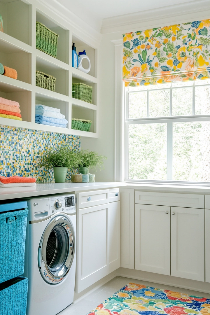 colorful laundry room ideas 76